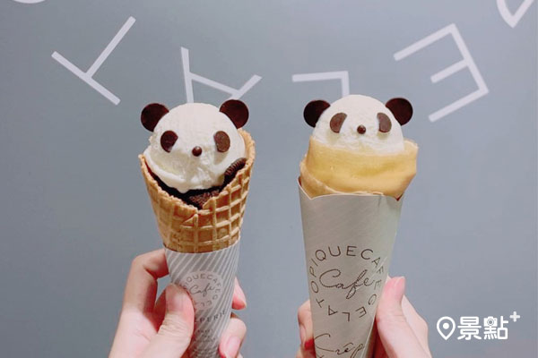 gelato pique cafe 推出療癒的熊貓美味飲品甜點。（圖／景點+ 張盈盈）