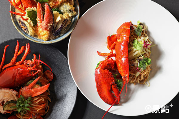 5款肥美龍蝦料理，也是餐飲回饋使用的熱門選項。