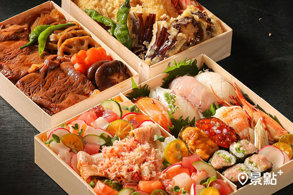一推出即熱賣的「日式海陸重箱」也新增在此次的餐飲選項中。