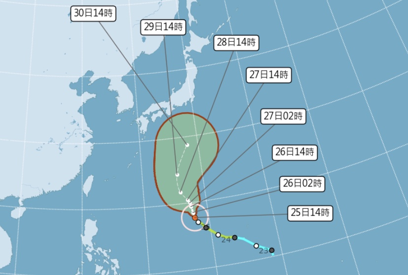 第16號颱風蒲公英生成！一週氣象天氣概況先看