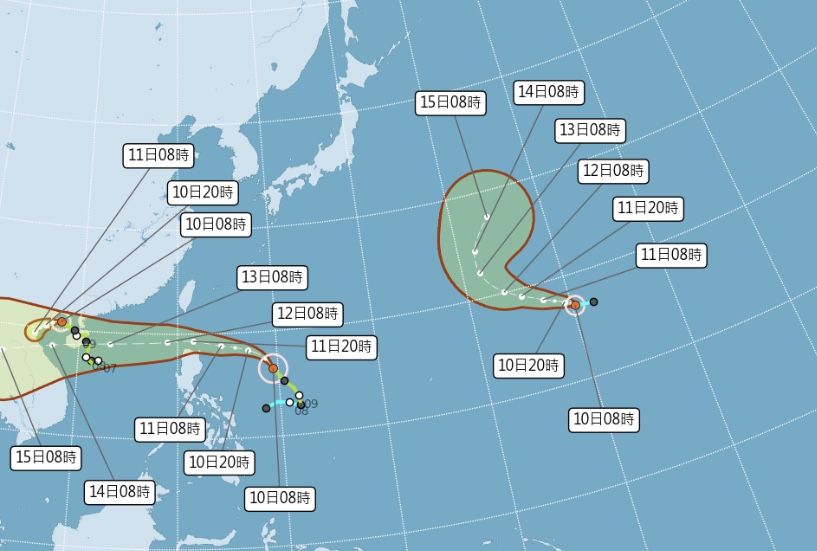 圓規颱風最快晚間發海警！又有颱風南修生成