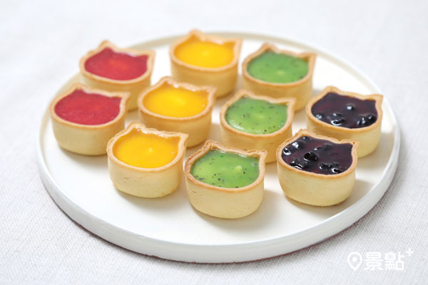 台中首賣限定款「彩虹貓」4色果醬起司蛋糕