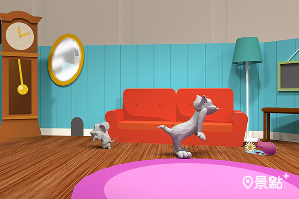 湯姆貓與傑利鼠展覽必拍場景：客廳。