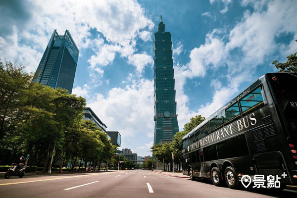 「台北市雙層餐車」行駛路線可飽覽北市著名景點。