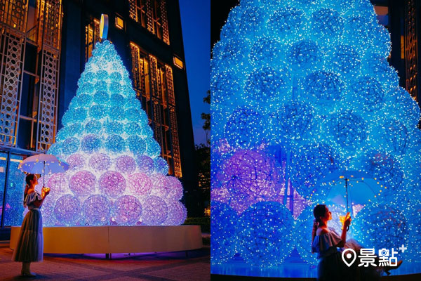 高雄洲際酒店美麗的聖誕樹由182顆燈球組成，聖誕樹迷必收！（ 圖 / hannahbabyya )
