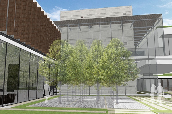 園區主體「蔣經國總統圖書館」是一座兼具博物館與檔案館功能的數位圖書館