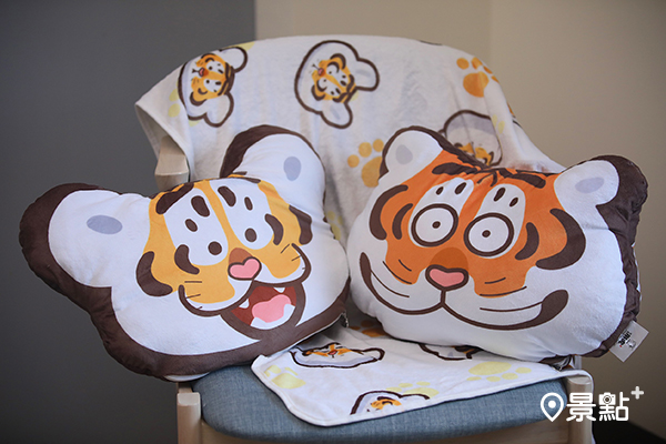 小虎與胖虎抱枕毯