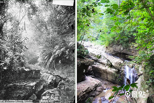 湯姆生的〈甲仙埔與荖濃間的山溪，1871〉照片，引發游永福追尋百年歷史。