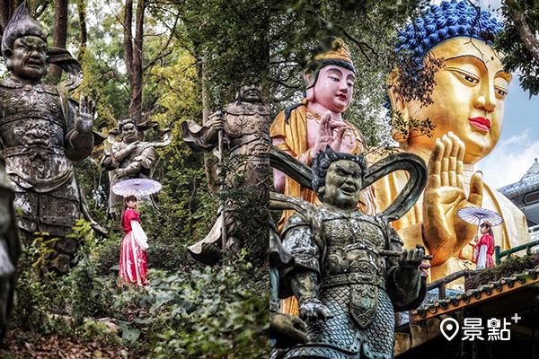 湖山寺裡充滿著各式神像雕像。(圖／xfengliang，以下同)