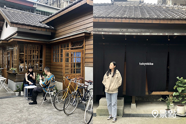 tokyobike新富町的複合式咖啡廳文青感十足。 (圖／景點+ 張盈盈、Ellen)
