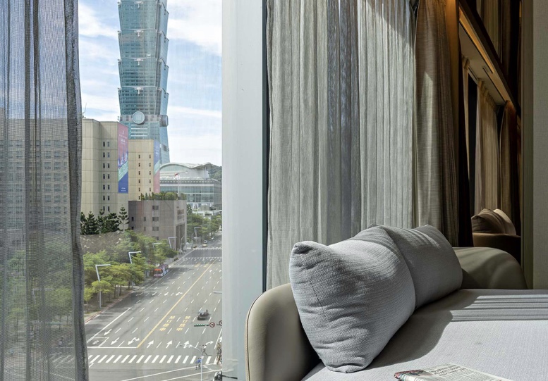 Hanns House瀚寓酒店的房間部分有台北101景觀。