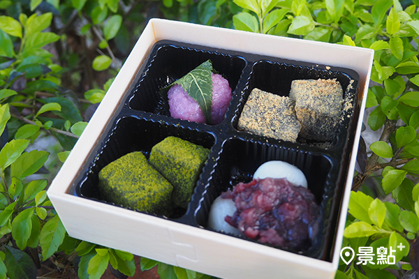 一〇八抹茶茶廊櫻花和菓子點心盒 。