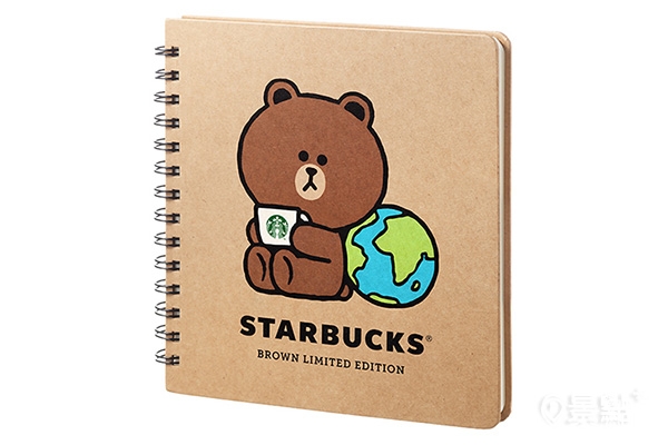 LINE FRIENDS熊愛地球筆記本，售價$280。規格：長20公分*高20公分*寬2公分。