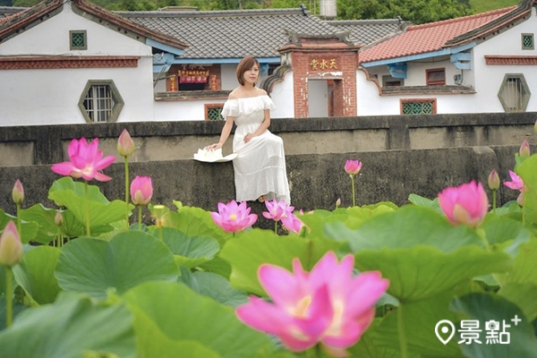 台中清水有一處古厝荷花的意境美景。(圖／an700328）