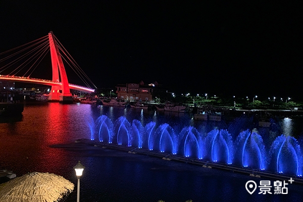 9月25日前每晚都能在漁人碼頭欣賞水舞秀及光雕秀。