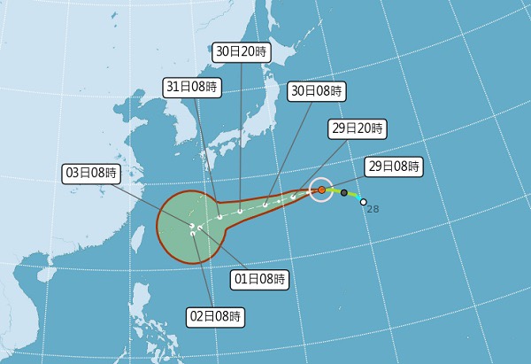 輕度颱風軒嵐諾生成！一週天氣概況變化先看