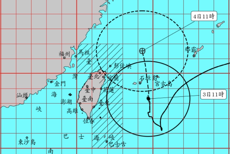 中颱軒嵐諾發陸警威脅3縣市！10縣市豪雨特報注意強風大浪