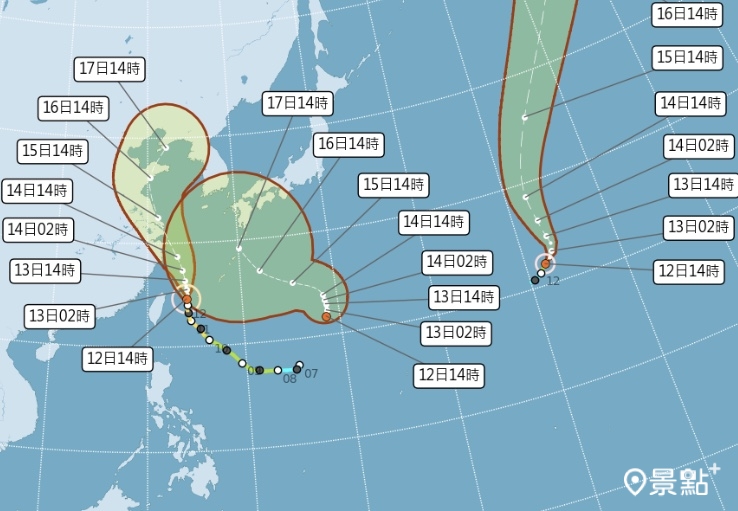 又有颱風恐三颱共舞！日本人也驚奇颱風總繞過台灣