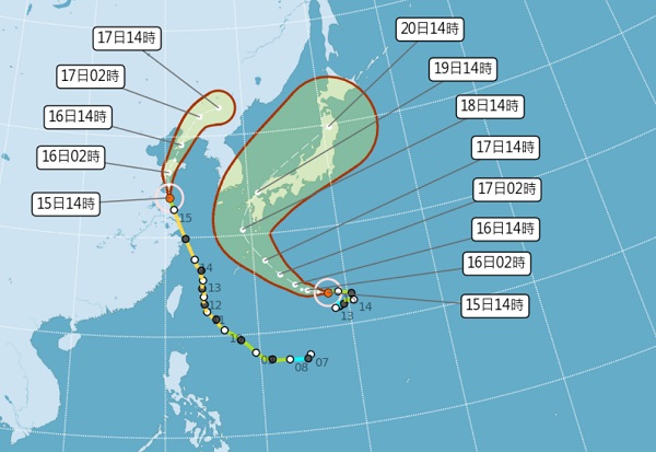 輕颱南瑪都颱風生成持續長大！變天氣溫降一週天氣先看