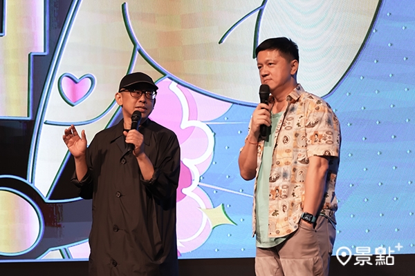 評審團代表金曲作詞人陳宏宇（左）、TMC TALK主持人袁永興（右）暢談臺灣音樂產業發展與人才培育。
