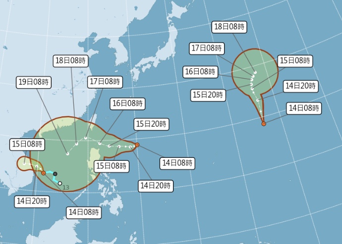 週末恐三颱共舞！北部降雨機率高一週天氣先看