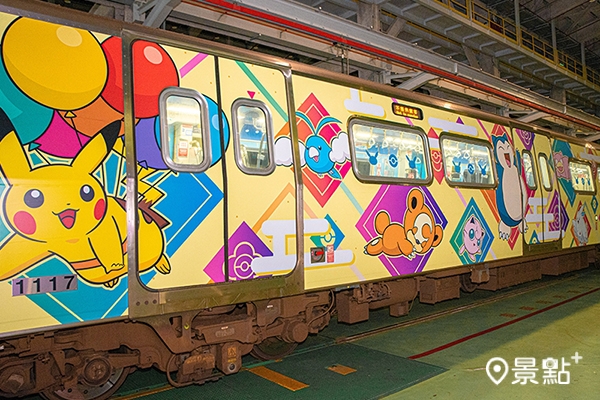 國門開放後，旅客抵達台灣可直接搭乘桃園捷運飛翔皮卡丘彩繪列車。