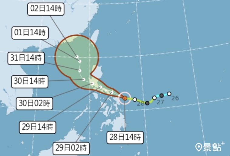 奈格颱風預估達中颱下限！北轉後是否偏西是關鍵