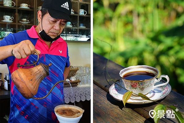 羅老闆夫妻倆都愛喝咖啡，手沖咖啡技術熟練，能充分表現咖啡豆風味。