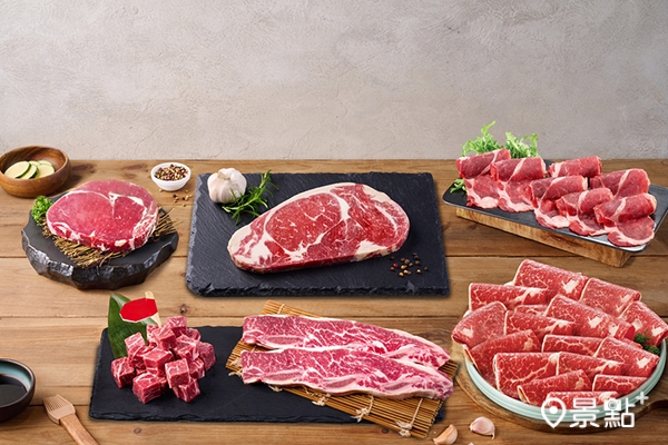 「老饕全牛饗宴」內含美國特級肋眼牛排等7款生鮮肉品。