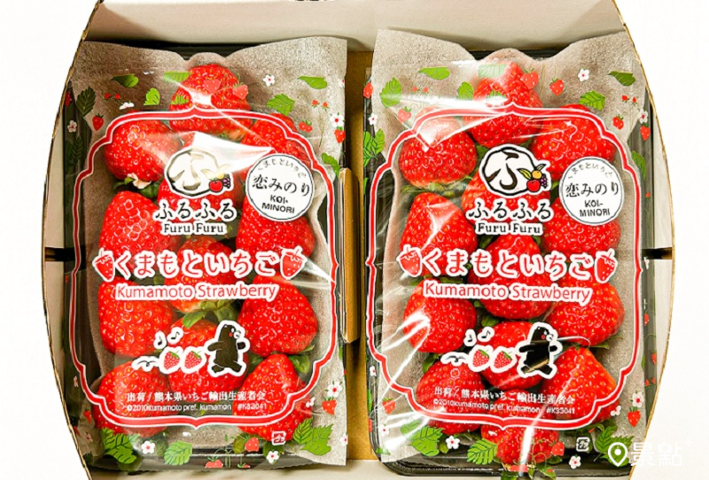 唐吉軻德台灣兩分店皆推出熊本美食季，可以買到新鮮直送的熊本草莓（950元)。(圖／DON DON DONKI，以下同）