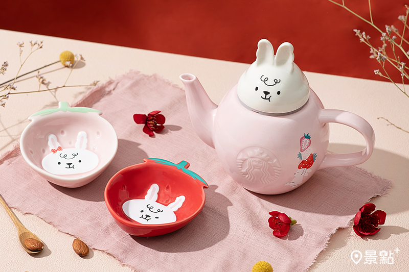 兔和食得茶壺與雙兔守運小碟組