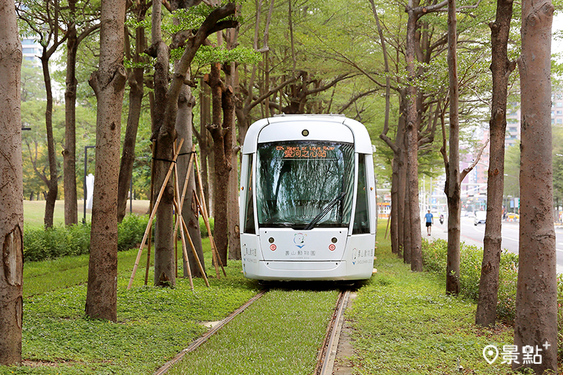 行駛在「龍貓隧道」的彩繪列車，帶著遊客穿越彷彿吉卜力的童話世界。