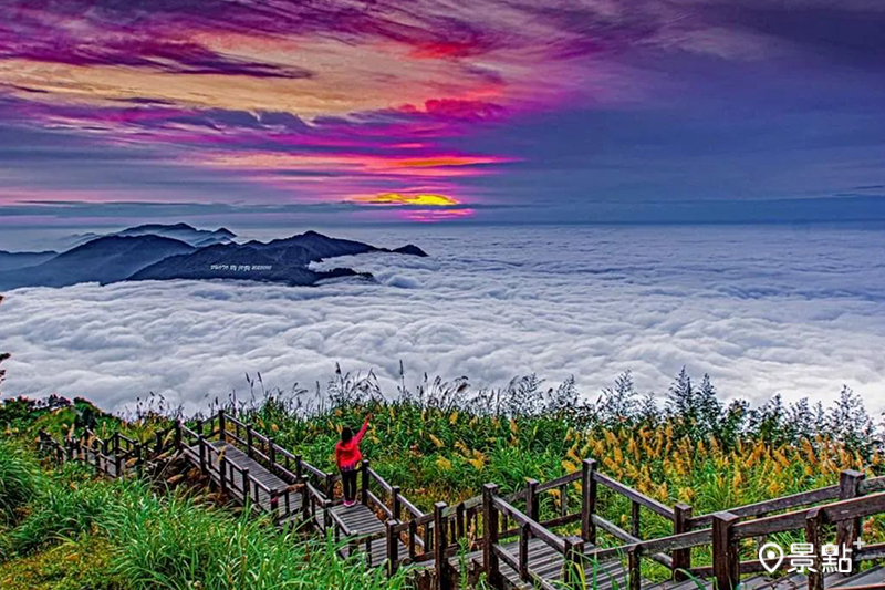 隙頂二延平步道能欣賞到絕美的雲瀑、雲海大景。（圖／ taiwan.8591）