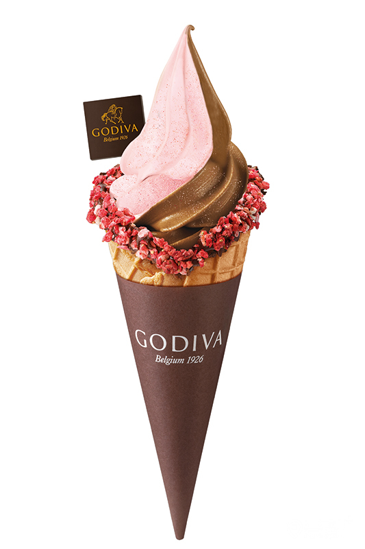 草莓巧克力霜淇淋結合清新草莓與濃郁巧克力。