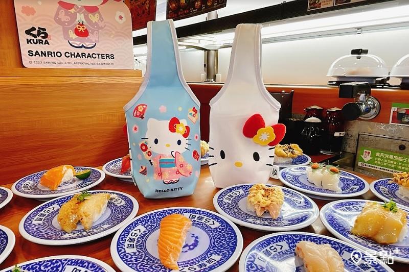 Hello Kitty造型飲料提袋只有藏壽司在台第50間店才能獲得。(圖／藏壽司，以下同）
