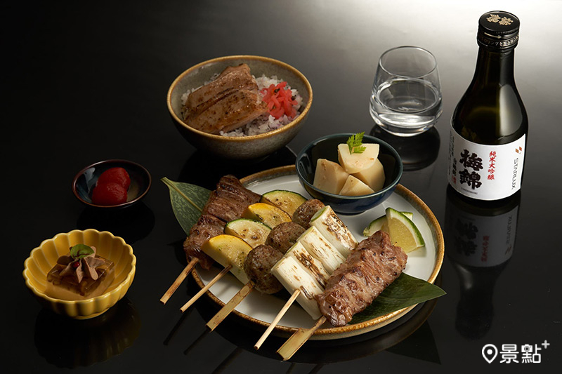 日本航線商務艙限定「台北鳥喜」米其林餐盤 。