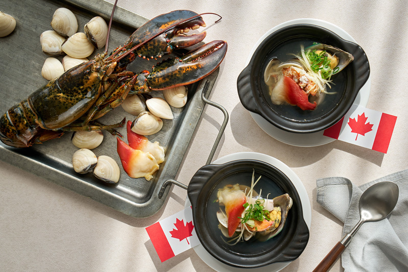 可於彩匯自助餐廳品嚐使用加拿大產地直送的龍蝦，搭配時令海鮮的龍蝦海鮮湯