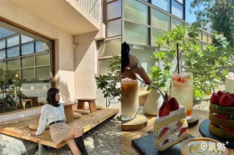  Bonniesugar手作水果甜點專門店內的日式庭院、座位區為IG必拍打卡亮點。(圖／yuting722_，以下同）
