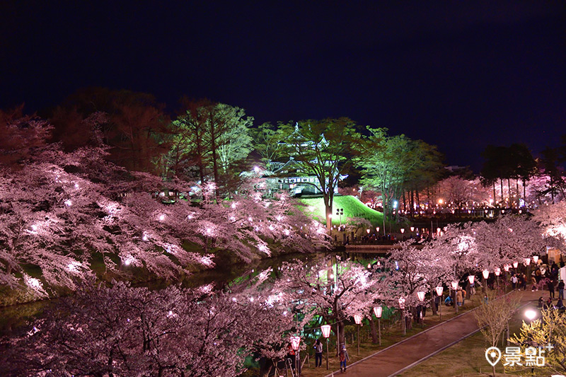 新潟縣 高田城址公園夜晚