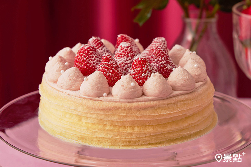 Lady M母親節6吋蛋糕，草莓生奶油千層(1900元)。