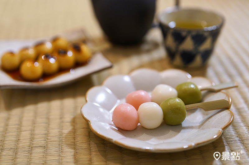 店裏的日式甜點也由美奈親手製作，醬油糰子、三色糰子和蕨餅都是相當受歡迎的日本國民點心。