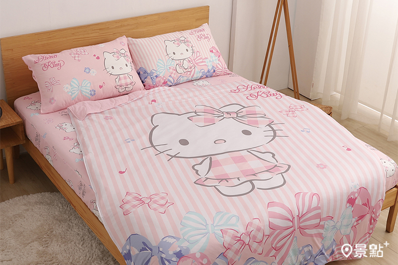 享夢城堡 X HELLO KITTY聯名涼夏寢具商品。