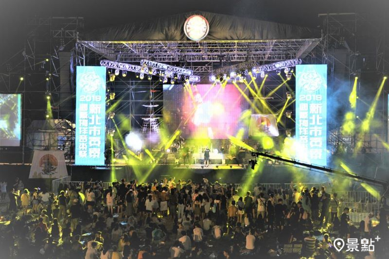 貢寮國際海洋音樂祭演出盛況，圖為2019年舉辦。