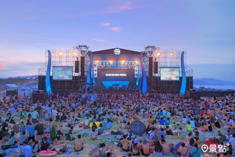 圖為2018貢寮國際海洋音樂祭人潮盛況。