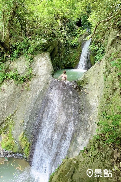 有如天然景觀泳池的七孔瀑布。(圖／rueimeiwang)