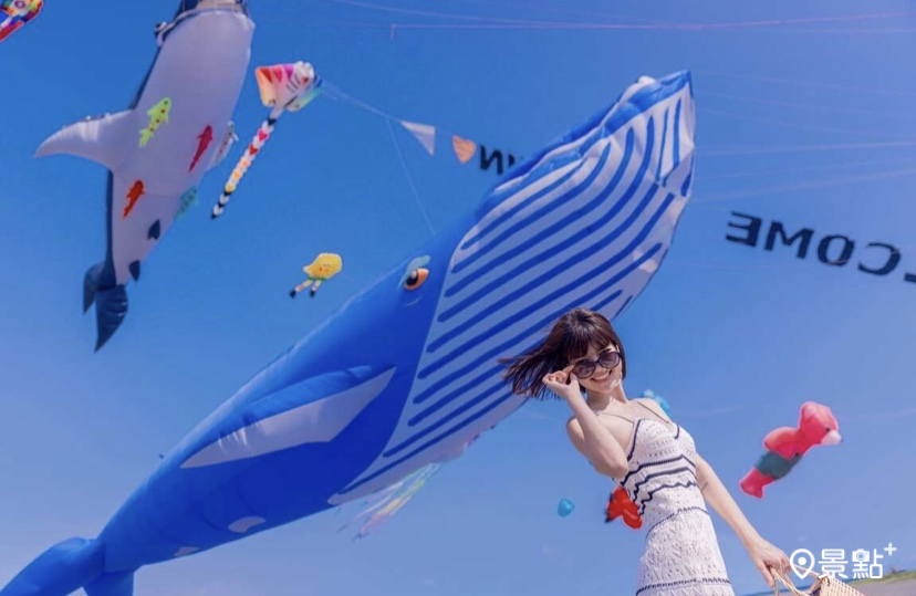 旗津風箏節在7月22日登場並有氣墊水樂園、火舞、夜間風箏等設施與展演。（圖／高雄市政府，以下同）