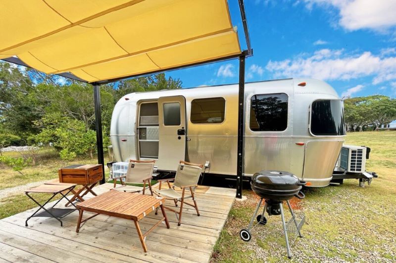 擁有獨特外觀的「Airstream露營車」。（圖／森渼原）