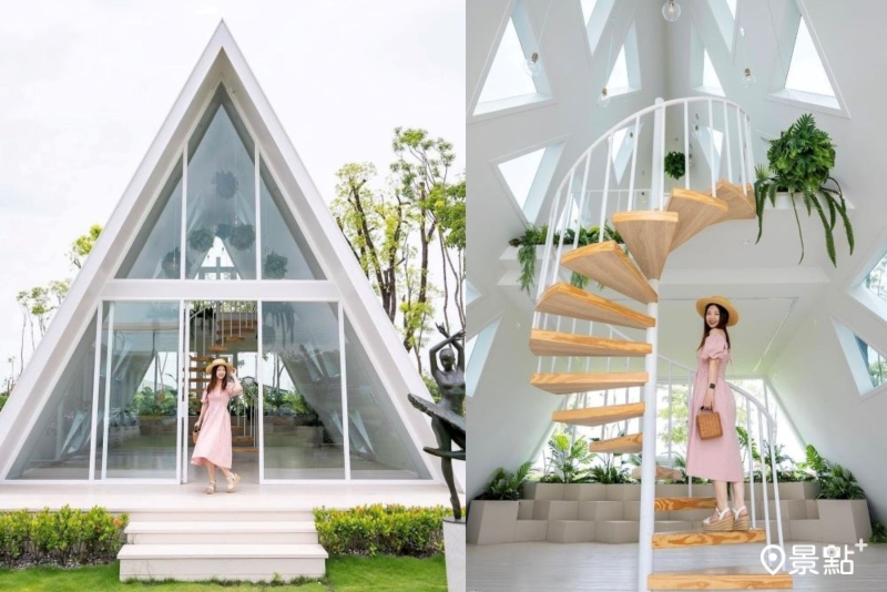 台南善化三角型玻璃屋景點，造型好搶眼。（圖／a836024，以下同）