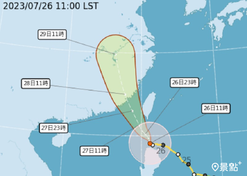 杜蘇芮原地打轉4縣市進入警戒區！2地區達颱風假標準 全台多處活動受影響取消要注意