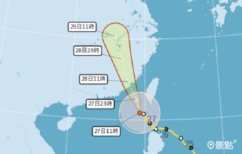 中颱杜蘇芮北上中今至明晨影響最大！第6號颱風最快今晚生成